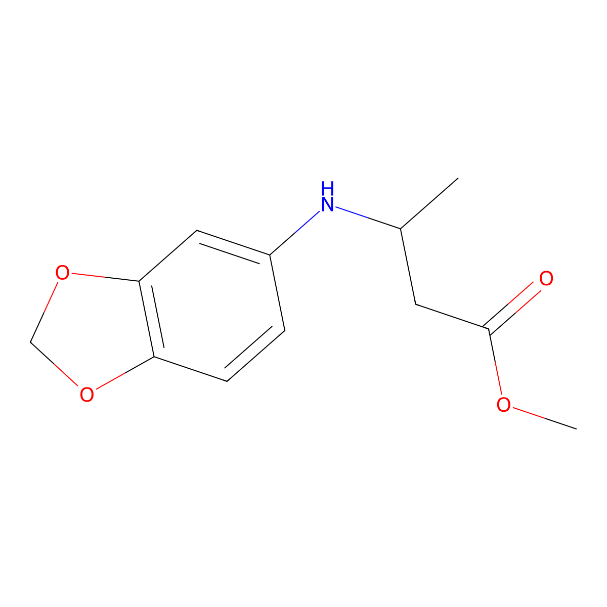 methyl 3-[(2H-1,3-benzodioxol-5-yl)amino]butanoate molecular structure, CAS 1155159-50-4