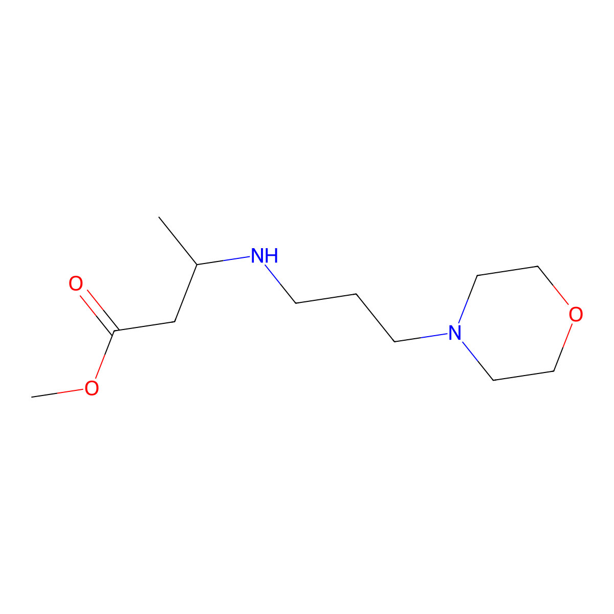 Methyl 3-{[3-(morpholin-4-yl)propyl]amino}butanoate molecular structure, CAS 1155159-60-6