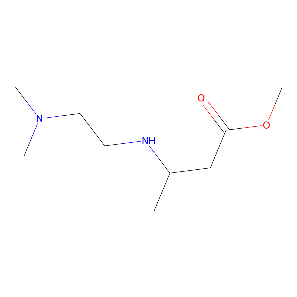 Methyl 3-{[2-(dimethylamino)ethyl]amino}butanoate molecular structure, CAS 1155160-12-5