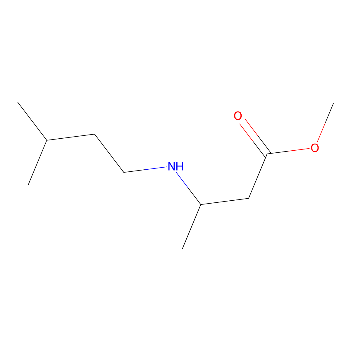 Methyl 3-[(3-methylbutyl)amino]butanoate molecular structure, CAS 1155160-40-9