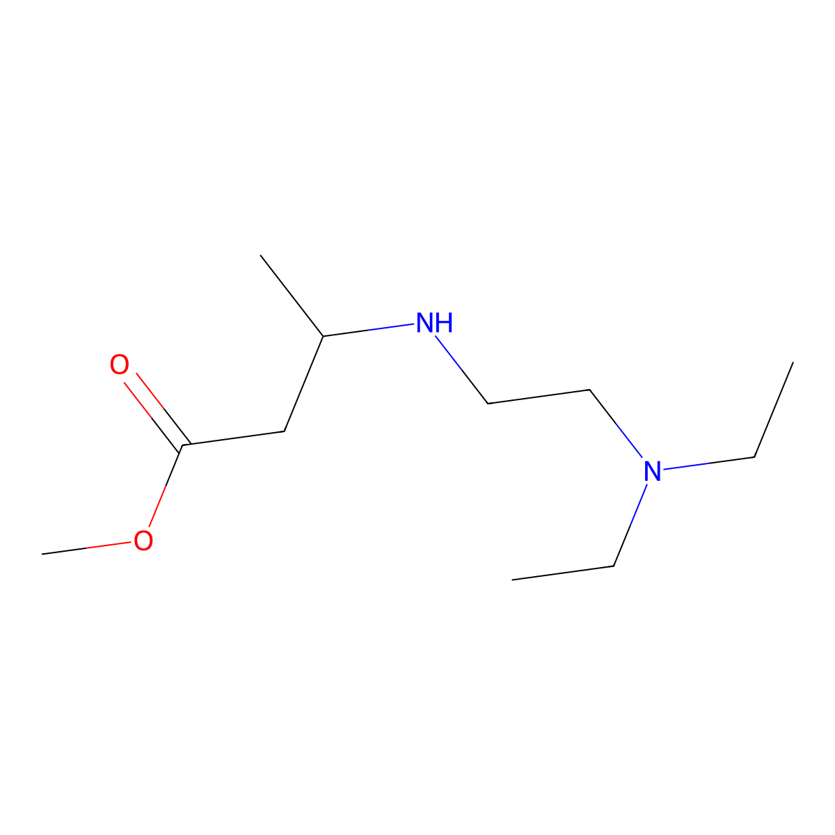 Methyl 3-{[2-(diethylamino)ethyl]amino}butanoate molecular structure, CAS 1155162-02-9