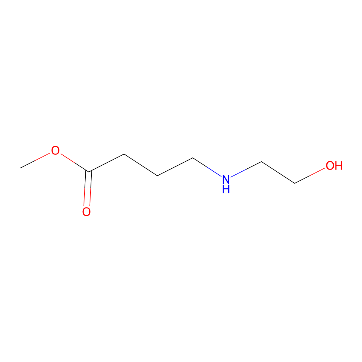 Methyl 4-[(2-hydroxyethyl)amino]butanoate molecular structure, CAS 1155164-85-4