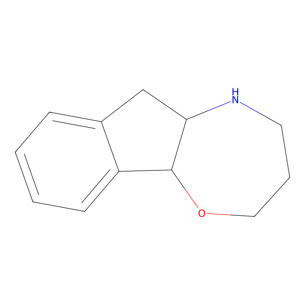 2H,3H,4H,5H,5aH,6H,10bH-indeno[1,2-b][1,4]oxazepine molecular structure, CAS 1155167-15-9