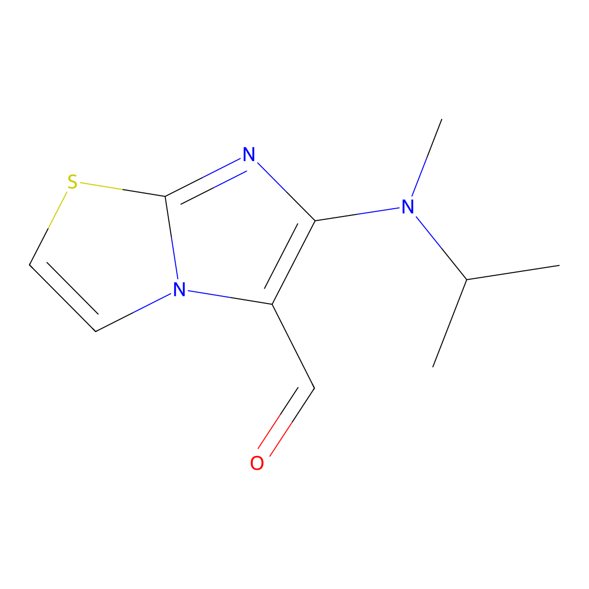 6-[Methyl(propan-2-yl)amino]imidazo[2,1-b][1,3]thiazole-5-carbaldehyde molecular structure, CAS 1155167-42-2
