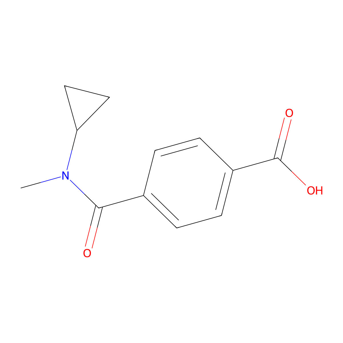 4-[Cyclopropyl(methyl)carbamoyl]benzoic acid molecular structure, CAS 1155169-16-6