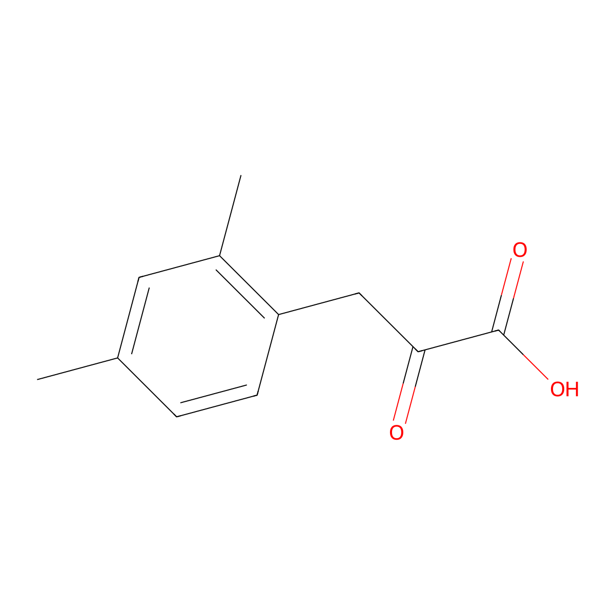 3-(2,4-Dimethylphenyl)-2-oxopropanoic acid molecular structure, CAS 115522-12-8