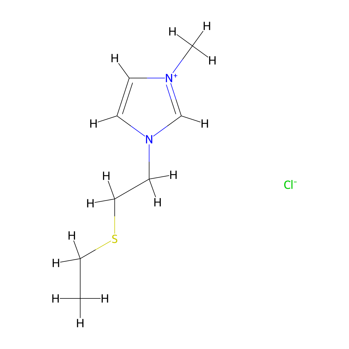 3-(2-(Ethylthio)ethyl)-1-methyl-1H-imidazol-3-ium chloride molecular structure, CAS 1155239-00-1
