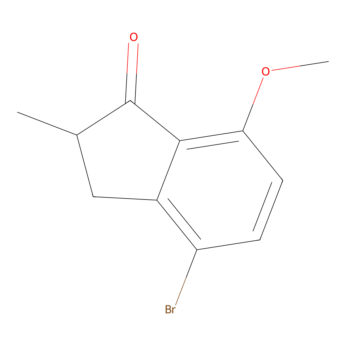 4-Bromo-7-methoxy-2-methyl-2,3-dihydro-1H-inden-1-one molecular structure, CAS 1155261-18-9