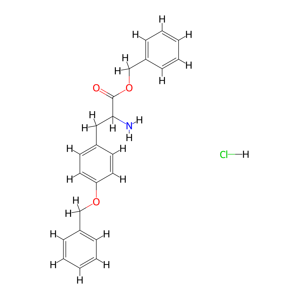 H-Tyr(Bzl)-DL-OBzl.HCl molecular structure, CAS 1155261-22-5