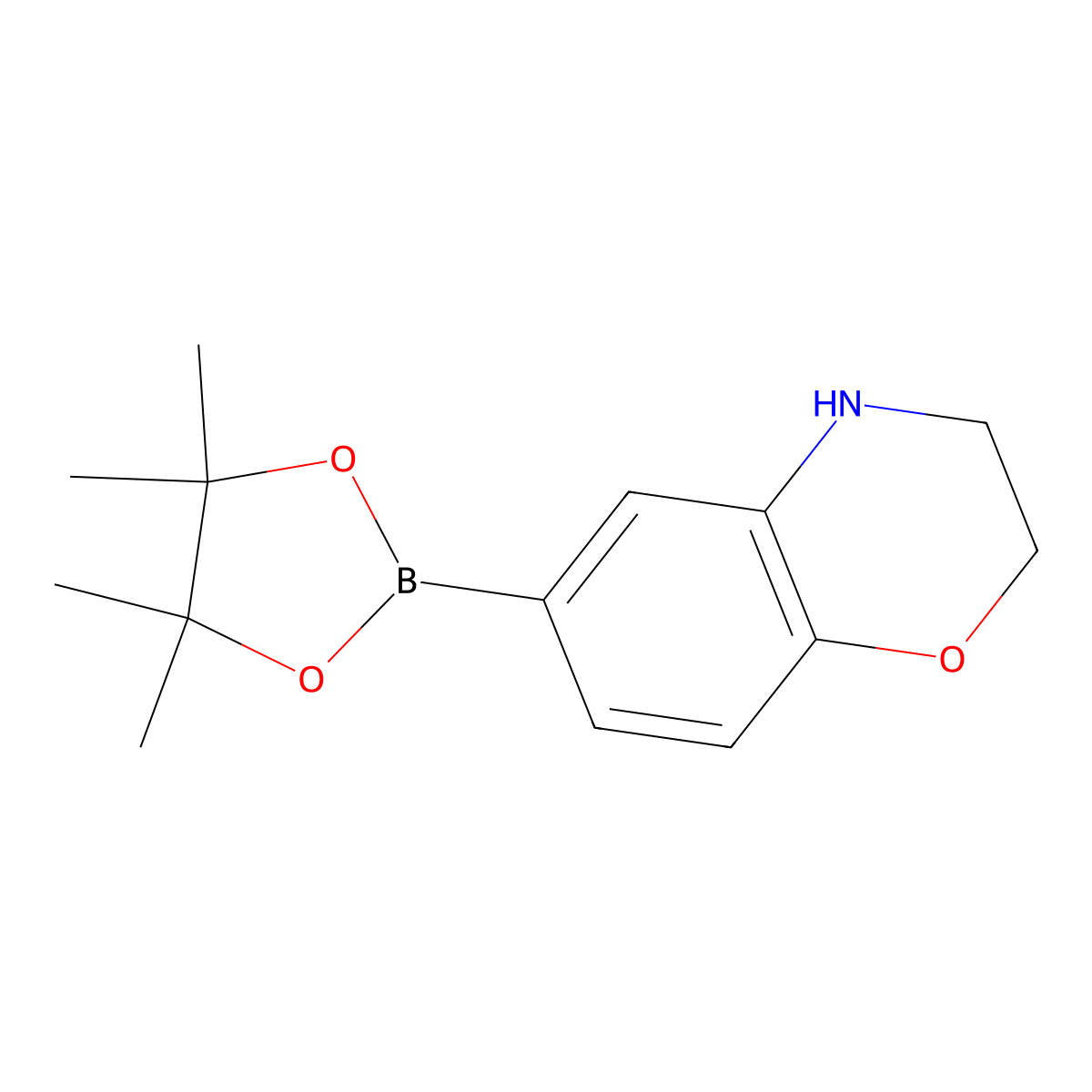 6-(4,4,5,5-Tetramethyl-1,3,2-dioxaborolan-2-yl)-3,4-dihydro-2h-benzo[b][1,4]oxazine molecular structure, CAS 1155264-46-2