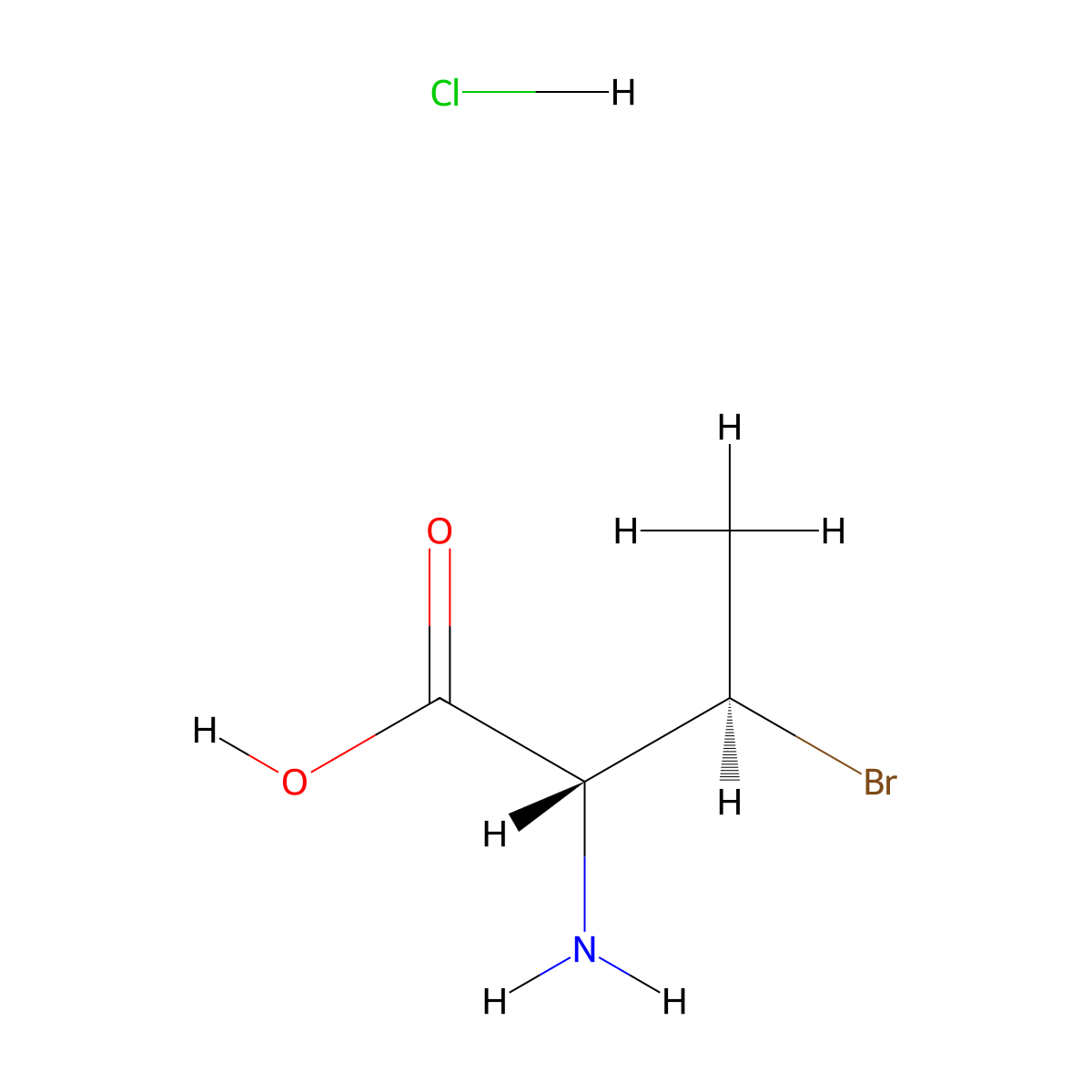 (2R,3R)-2-amino-3-bromobutanoicacidhydrochloride molecular structure, CAS 115527-76-9