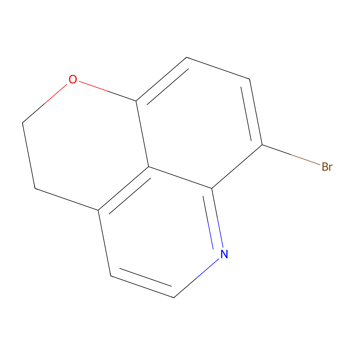 7-Bromo-2,3-dihydropyrano[4,3,2-de]quinoline molecular structure, CAS 1155270-72-6