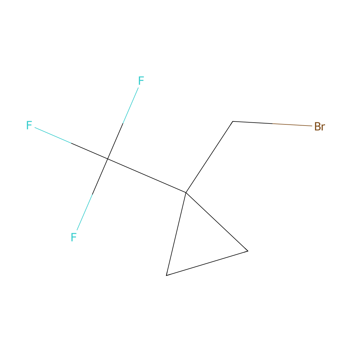 1-(Bromomethyl)-1-(trifluoromethyl)cyclopropane molecular structure, CAS 1155272-93-7