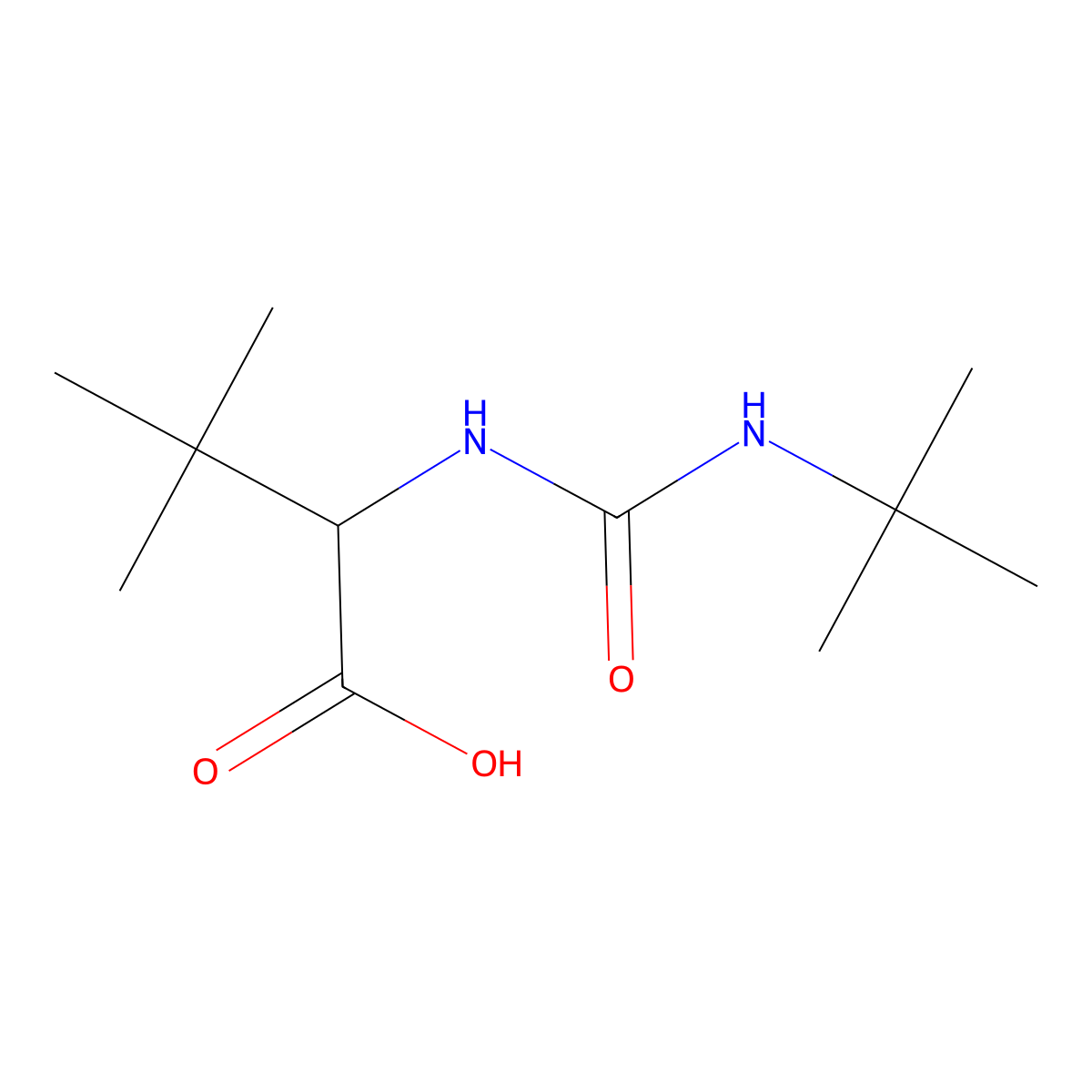 N-[(tert-butylamino)carbonyl]-3-methylvaline molecular structure, CAS 1155278-31-1