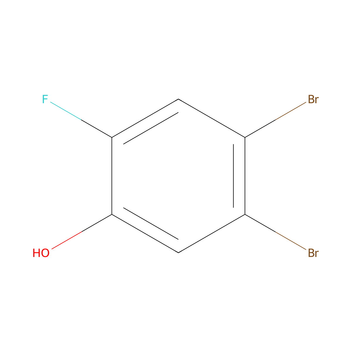 4,5-Dibromo-2-fluorophenol molecular structure, CAS 1155354-09-8