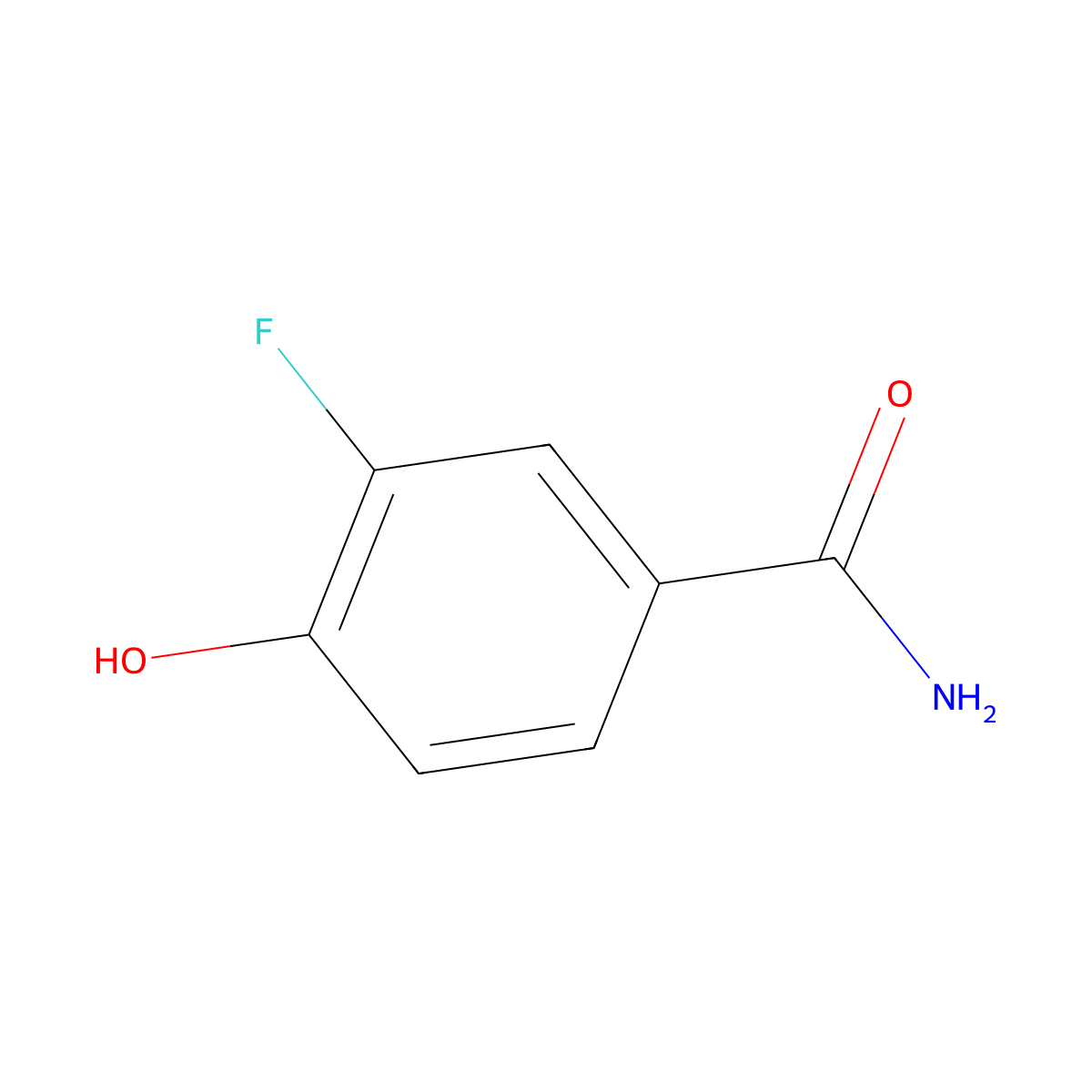 3-Fluoro-4-hydroxybenzamide molecular structure, CAS 1155354-10-1