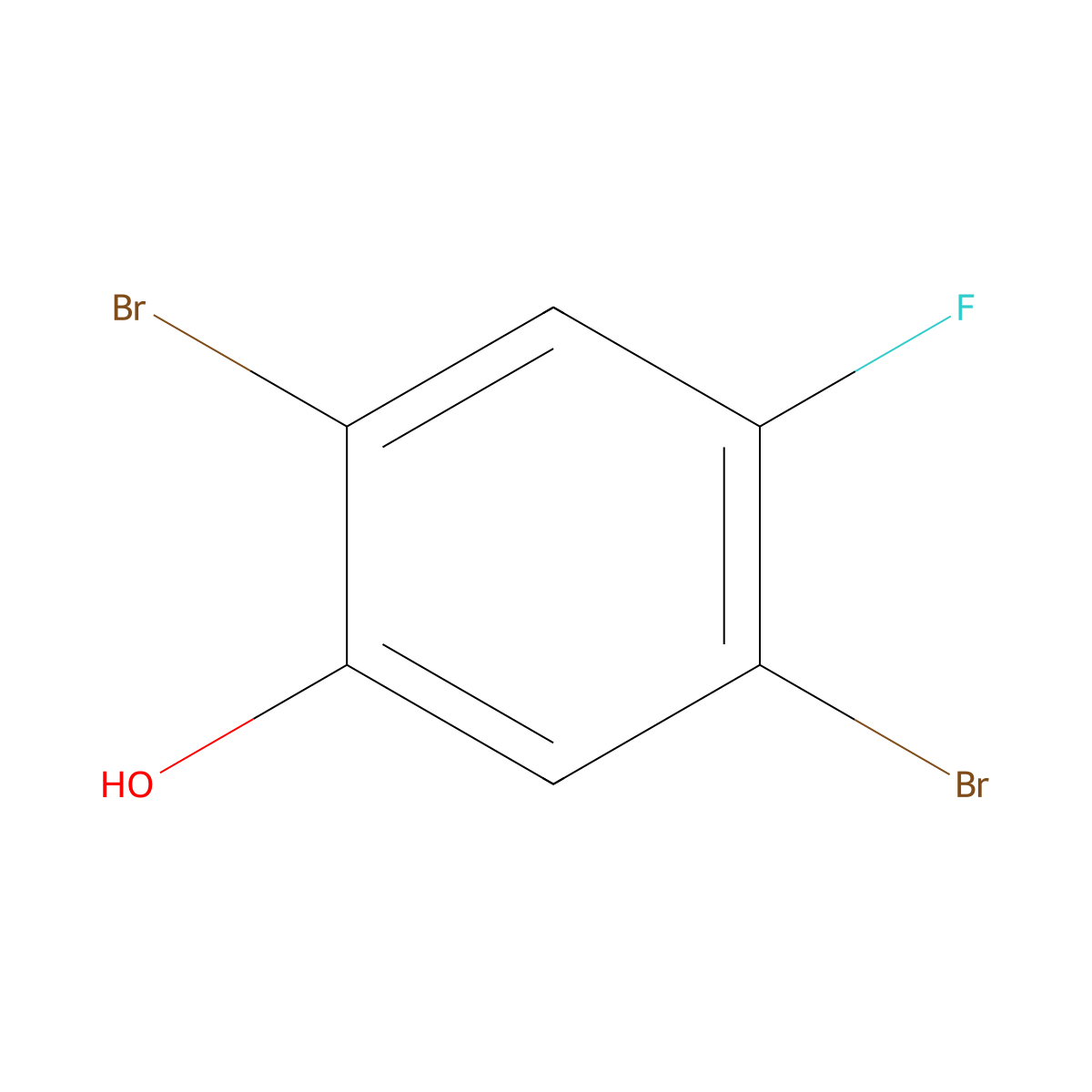 2,5-Dibromo-4-fluorophenol molecular structure, CAS 1155354-15-6