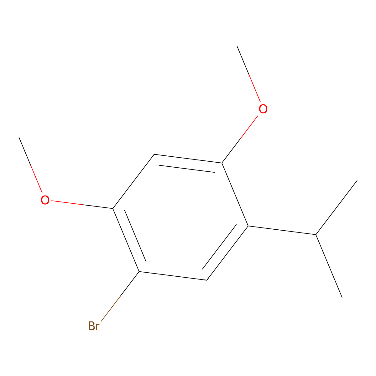 1-Bromo-5-isopropyl-2,4-dimethoxybenzene molecular structure, CAS 1155371-46-2