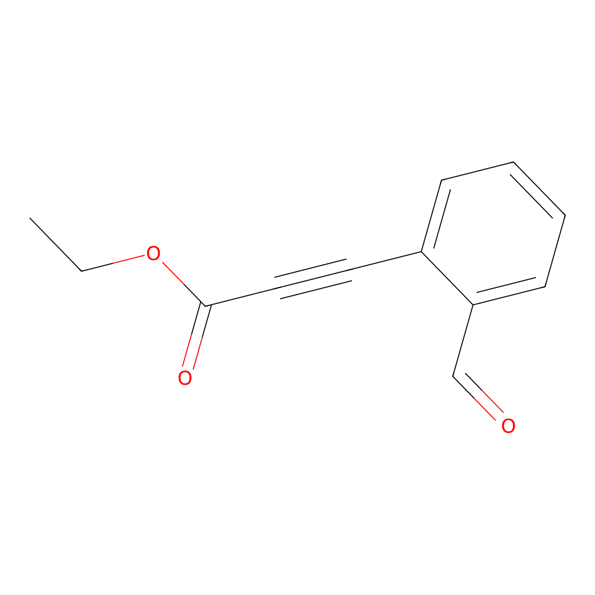 Ethyl 3-(2-formylphenyl)-2-propynoate molecular structure, CAS 1155382-32-3
