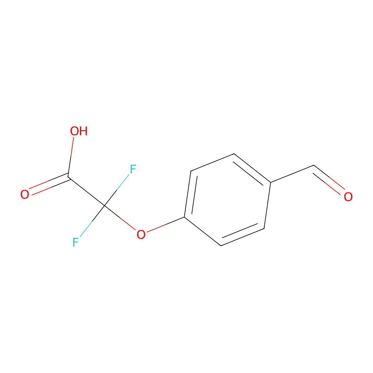 2,2-Difluoro-2-(4-formylphenoxy)acetic acid molecular structure, CAS 1155459-90-7
