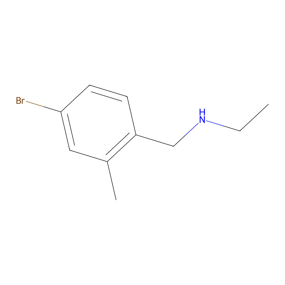 [(4-Bromo-2-methylphenyl)methyl](ethyl)amine molecular structure, CAS 1155459-99-6