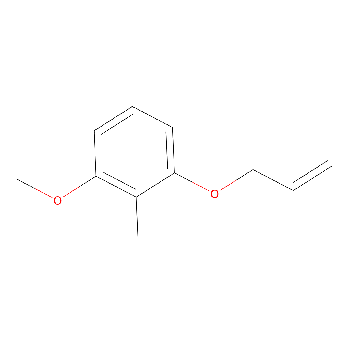1-Methoxy-2-methyl-3-(2-propen-1-yloxy)benzene molecular structure, CAS 115546-32-2