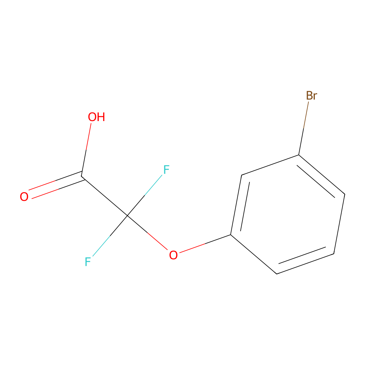 2-(3-Bromophenoxy)-2,2-difluoroacetic acid molecular structure, CAS 1155461-92-9