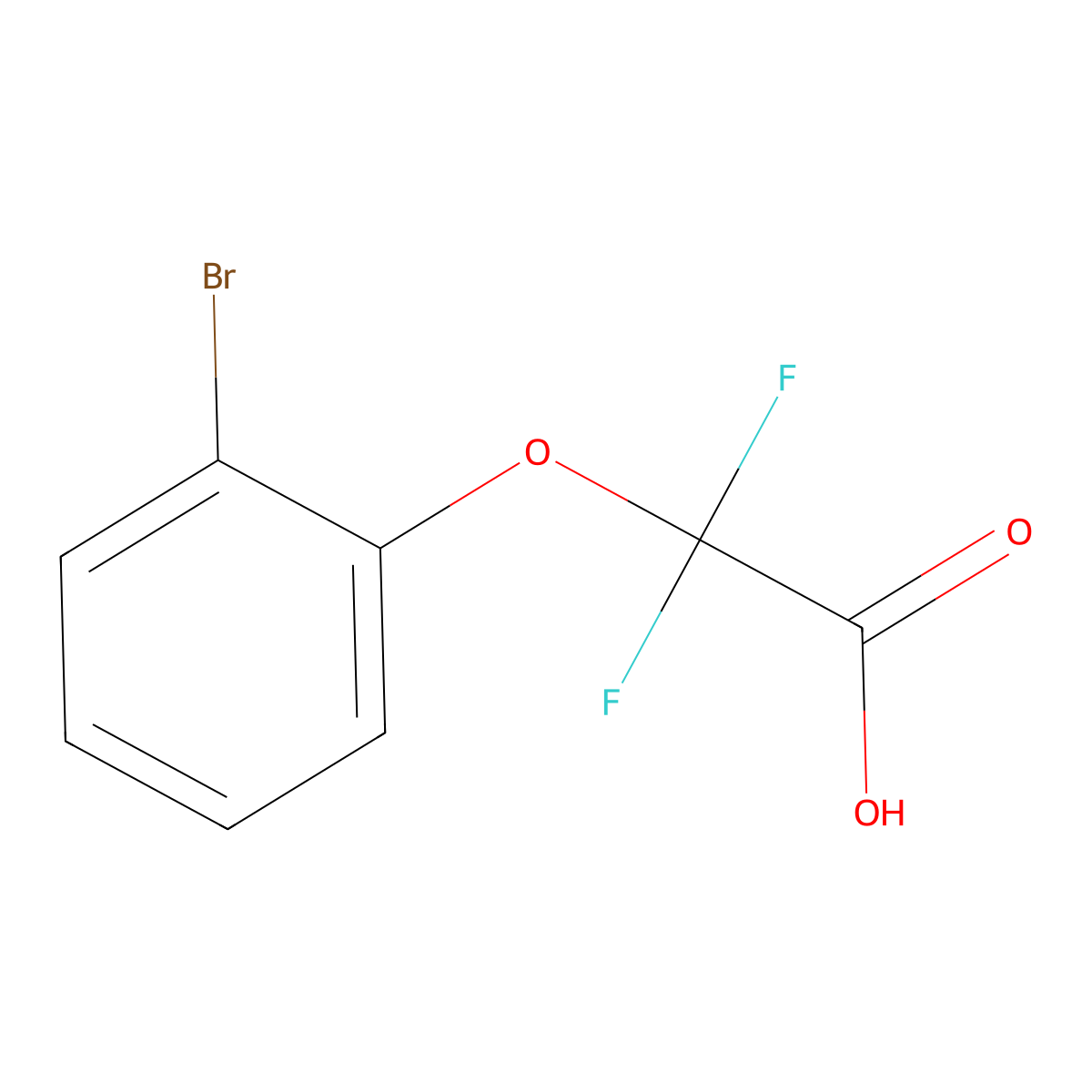 2-(2-Bromophenoxy)-2,2-difluoroacetic acid molecular structure, CAS 1155462-96-6