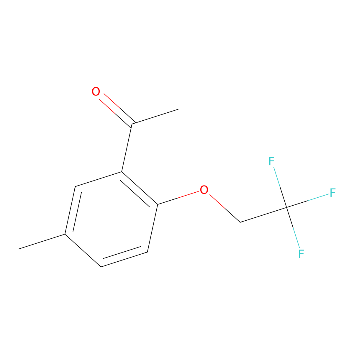 1-(5-Methyl-2-(2,2,2-trifluoroethoxy)phenyl)ethanone molecular structure, CAS 1155466-99-1