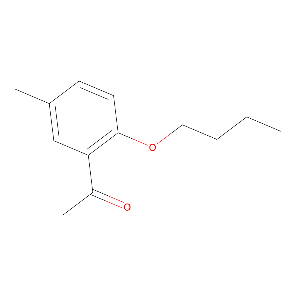 1-(2-Butoxy-5-methylphenyl)ethanone molecular structure, CAS 1155467-77-8