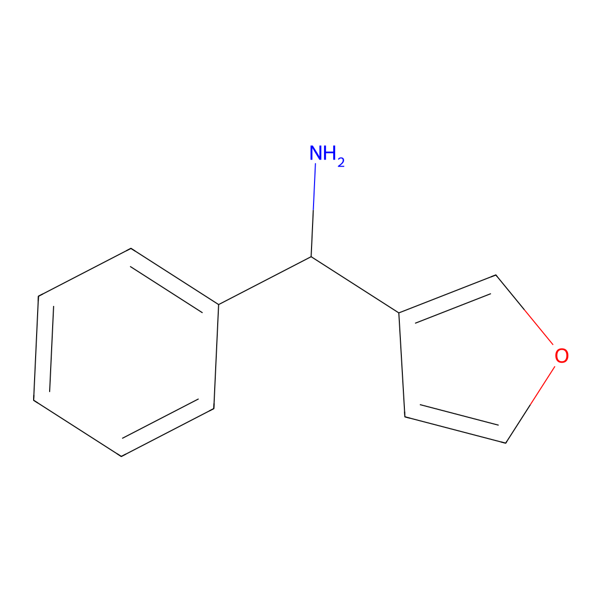 Furan-3-yl(phenyl)methanamine molecular structure, CAS 1155469-50-3
