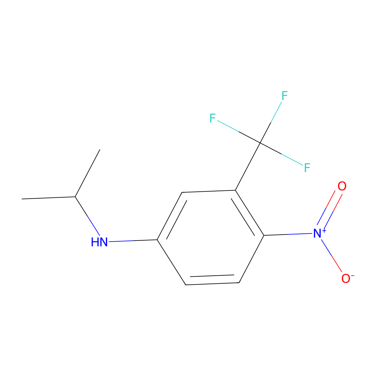 N-Isopropyl-4-nitro-3-(trifluoromethyl)aniline molecular structure, CAS 1155506-46-9
