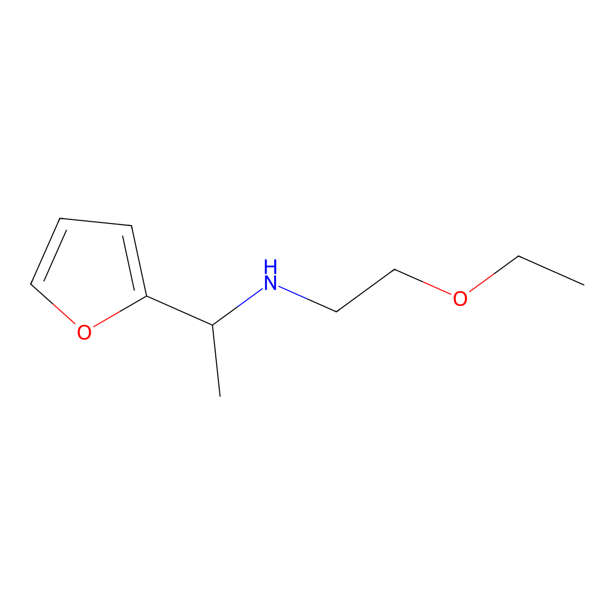 (2-Ethoxyethyl)[1-(furan-2-yl)ethyl]amine molecular structure, CAS 1155507-37-1