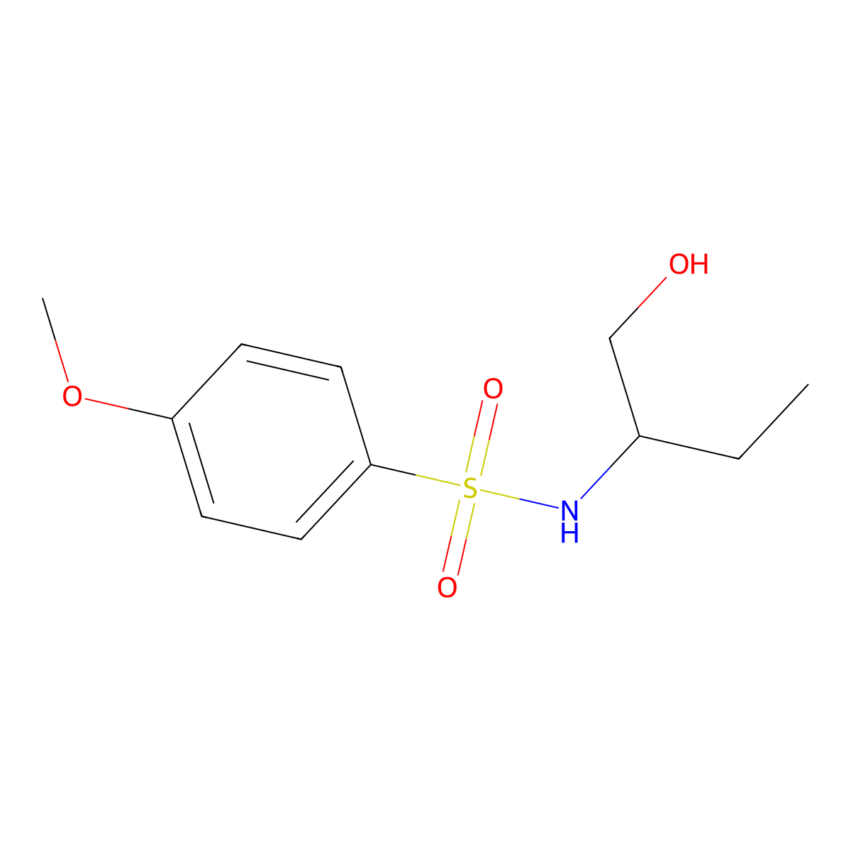 (1-Ethyl-2-hydroxyethyl)[(4-methoxyphenyl)sulfonyl]amine molecular structure, CAS 1155508-41-0