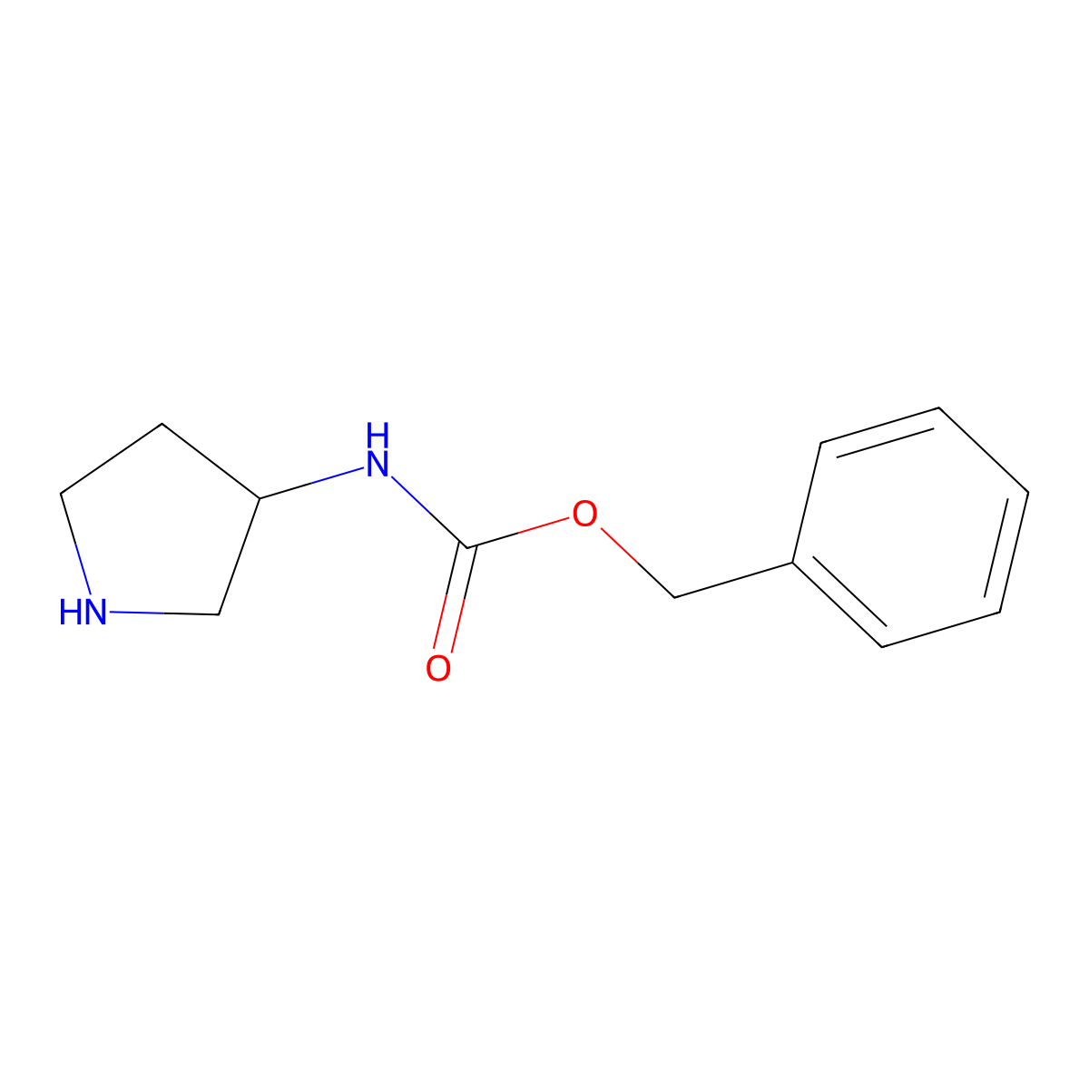 Benzyl pyrrolidin-3-ylcarbamate molecular structure, CAS 115551-46-7