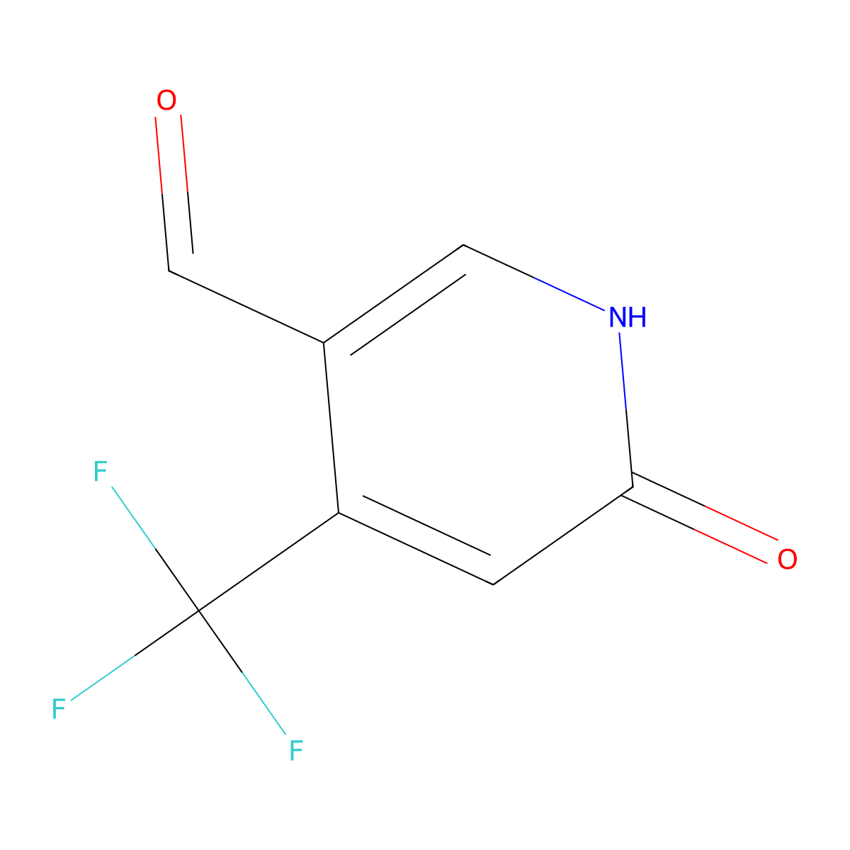 6-Oxo-4-(trifluoromethyl)-1,6-dihydropyridine-3-carbaldehyde molecular structure, CAS 115551-66-1