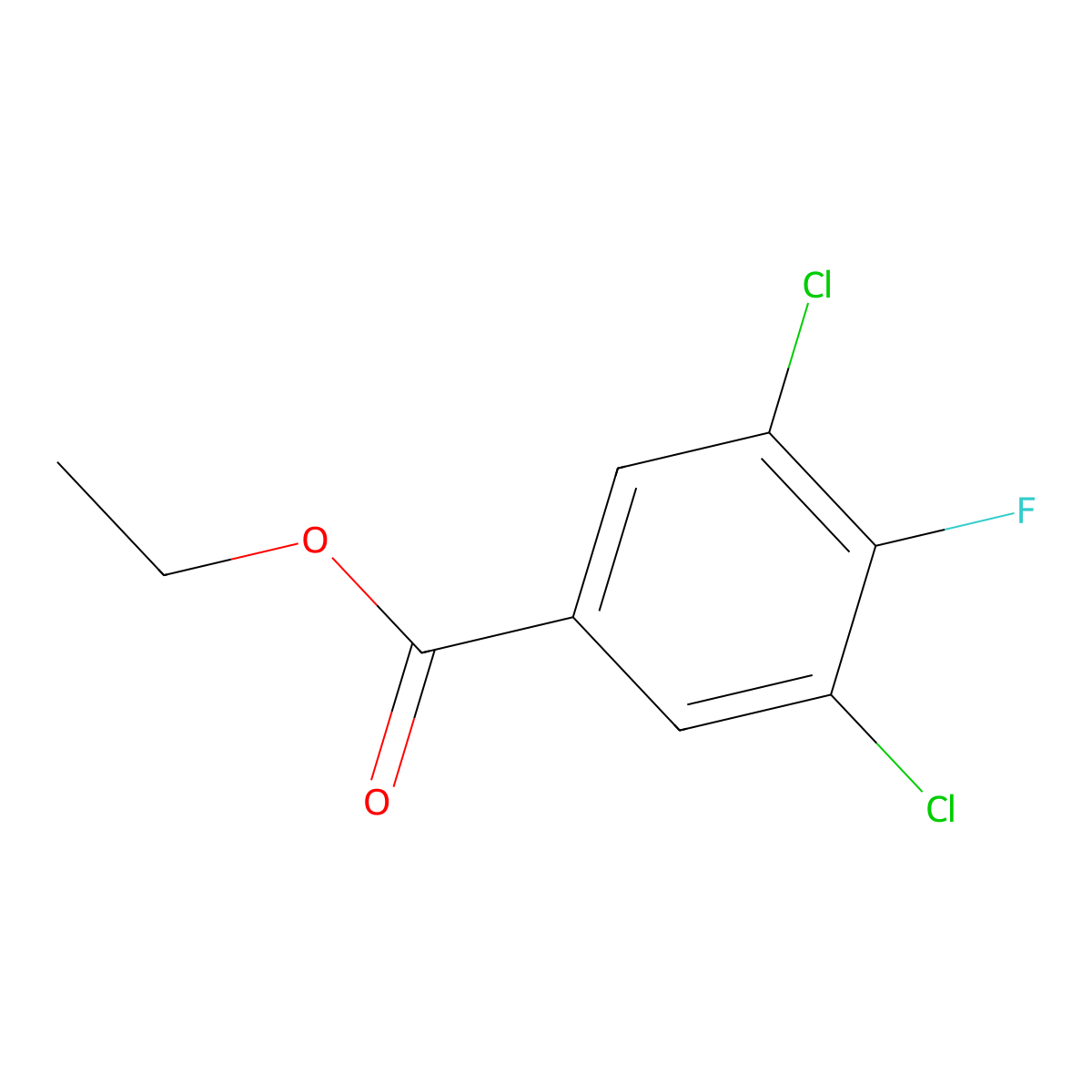 Ethyl 3,5-dichloro-4-fluorobenzoate molecular structure, CAS 115551-95-6