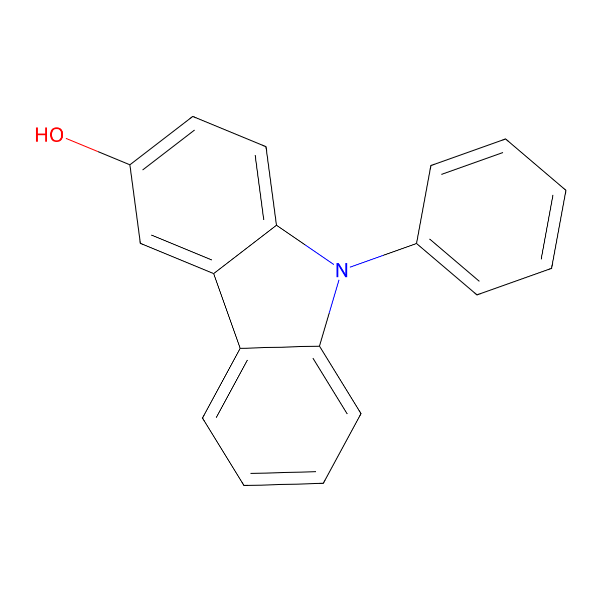 9-Phenyl-9H-carbazol-3-OL molecular structure, CAS 115552-06-2