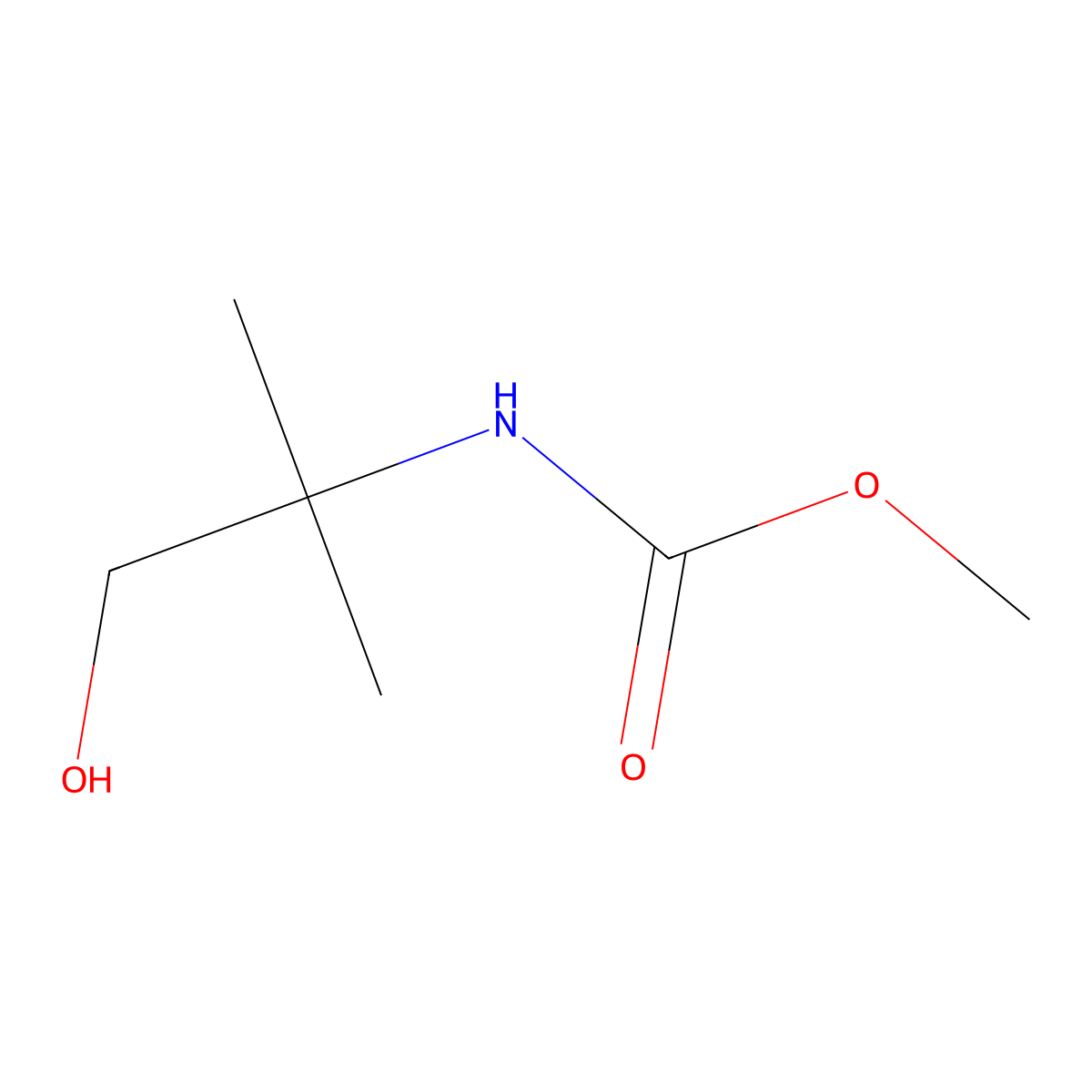 methyl N-(1-hydroxy-2-methylpropan-2-yl)carbamate molecular structure, CAS 1155520-33-4