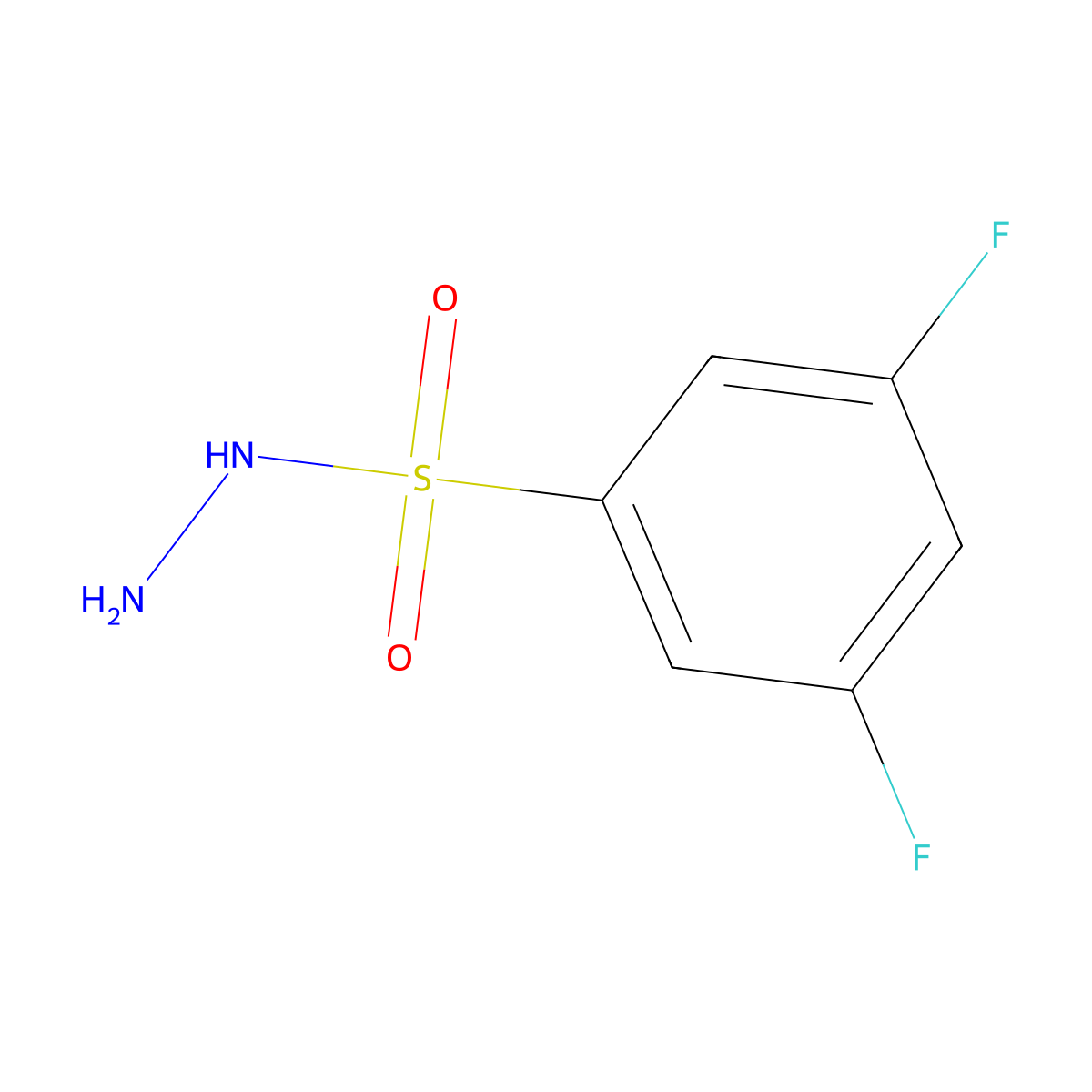 3,5-Difluorobenzenesulfonohydrazide molecular structure, CAS 1155521-15-5