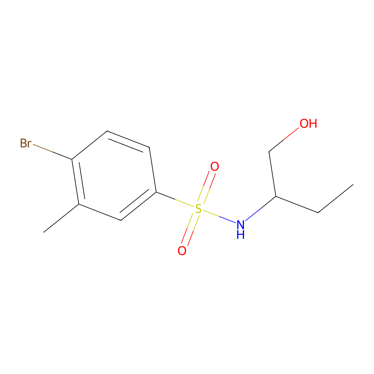 [(4-Bromo-3-methylphenyl)sulfonyl](1-ethyl-2-hydroxyethyl)amine molecular structure, CAS 1155523-77-5