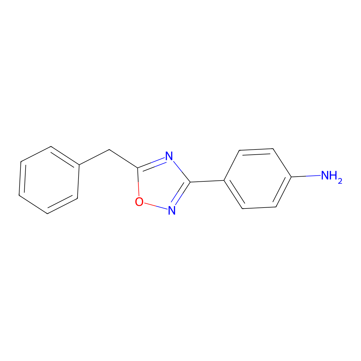 4-(5-Benzyl-1,2,4-oxadiazol-3-yl)aniline molecular structure, CAS 1155526-58-1