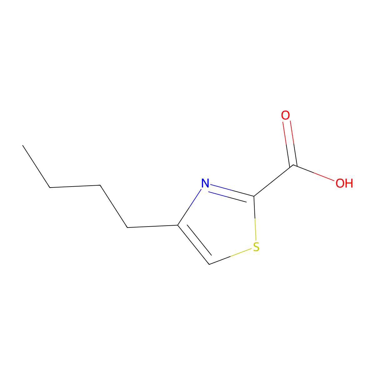 4-Butyl-1,3-thiazole-2-carboxylic acid molecular structure, CAS 115553-92-9