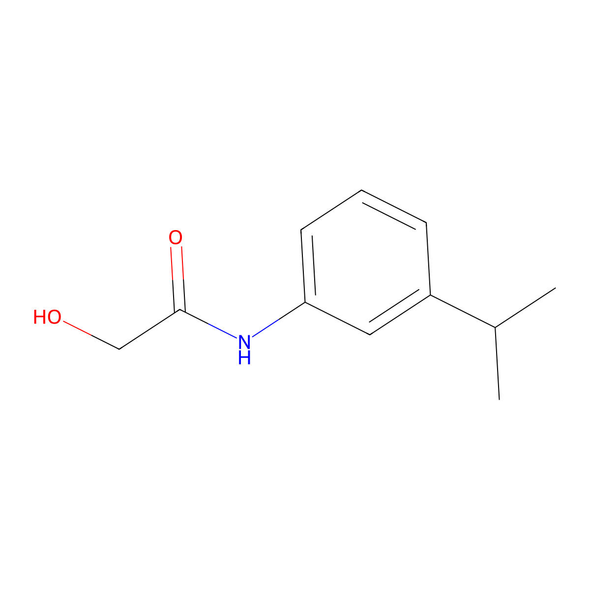 2-hydroxy-N-[3-(propan-2-yl)phenyl]acetamide molecular structure, CAS 1155530-57-6