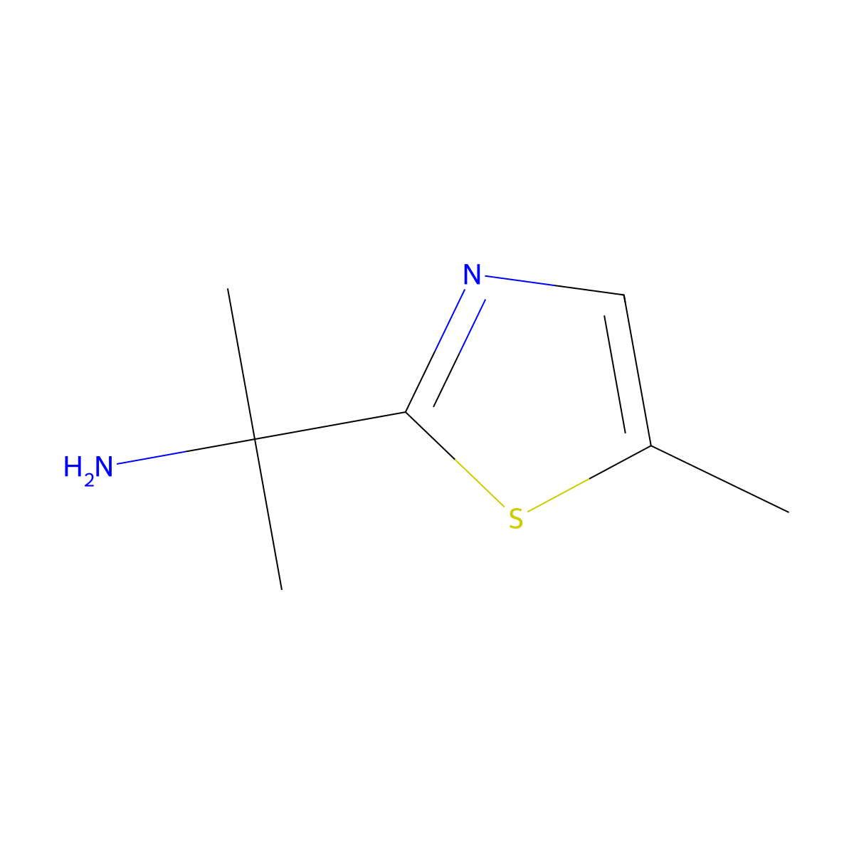 2-(5-Methyl-1,3-thiazol-2-yl)propan-2-amine molecular structure, CAS 1155530-59-8