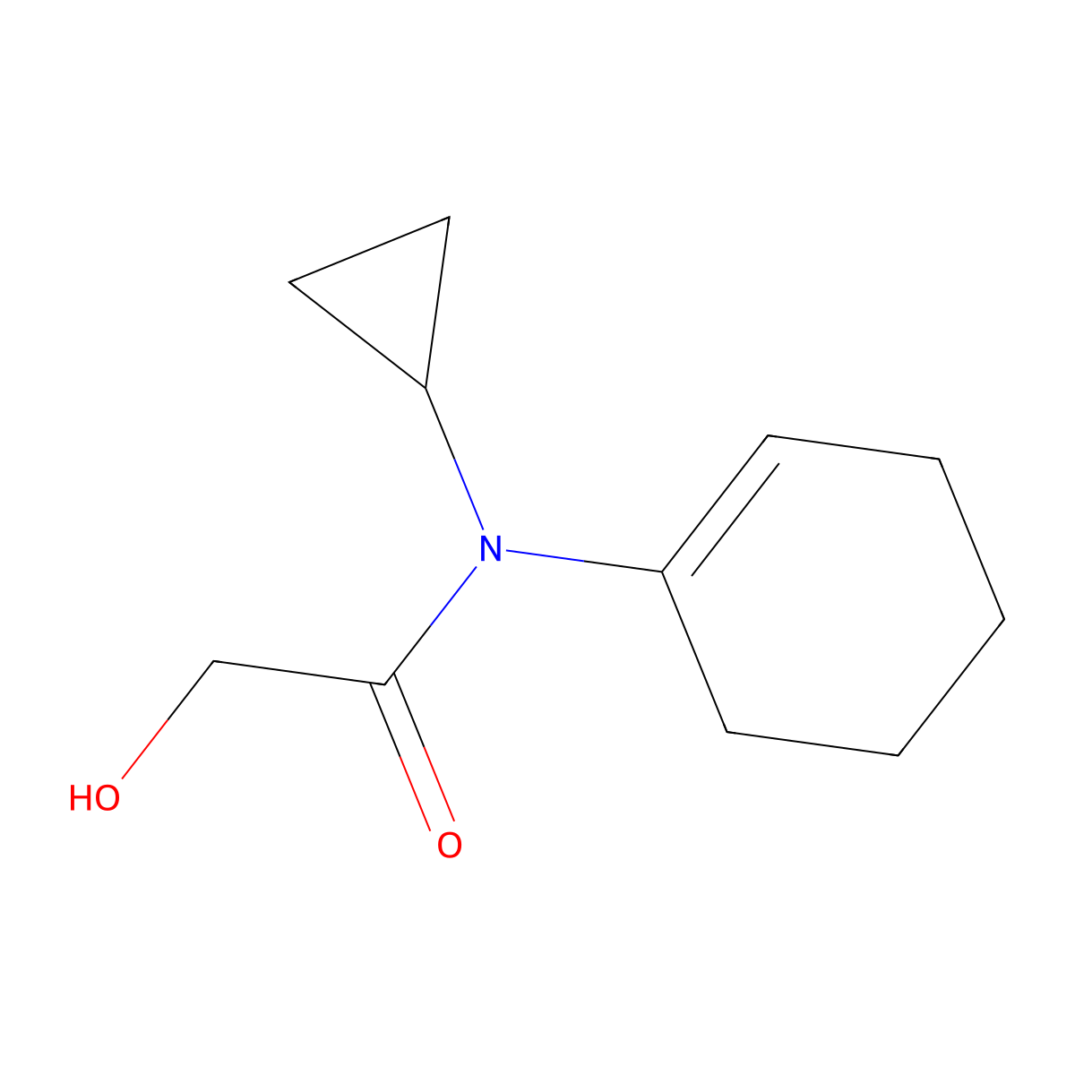 N-(cyclohex-1-en-1-yl)-N-cyclopropyl-2-hydroxyacetamide molecular structure, CAS 1155531-16-0