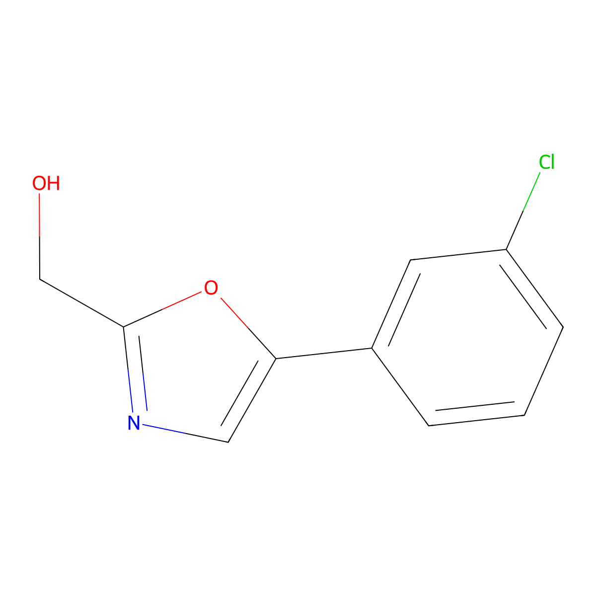 [5-(3-Chlorophenyl)-1,3-oxazol-2-yl]methanol molecular structure, CAS 1155531-69-3
