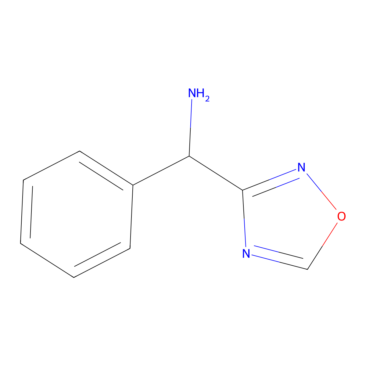 1,2,4-Oxadiazol-3-yl(phenyl)methanamine molecular structure, CAS 1155531-82-0