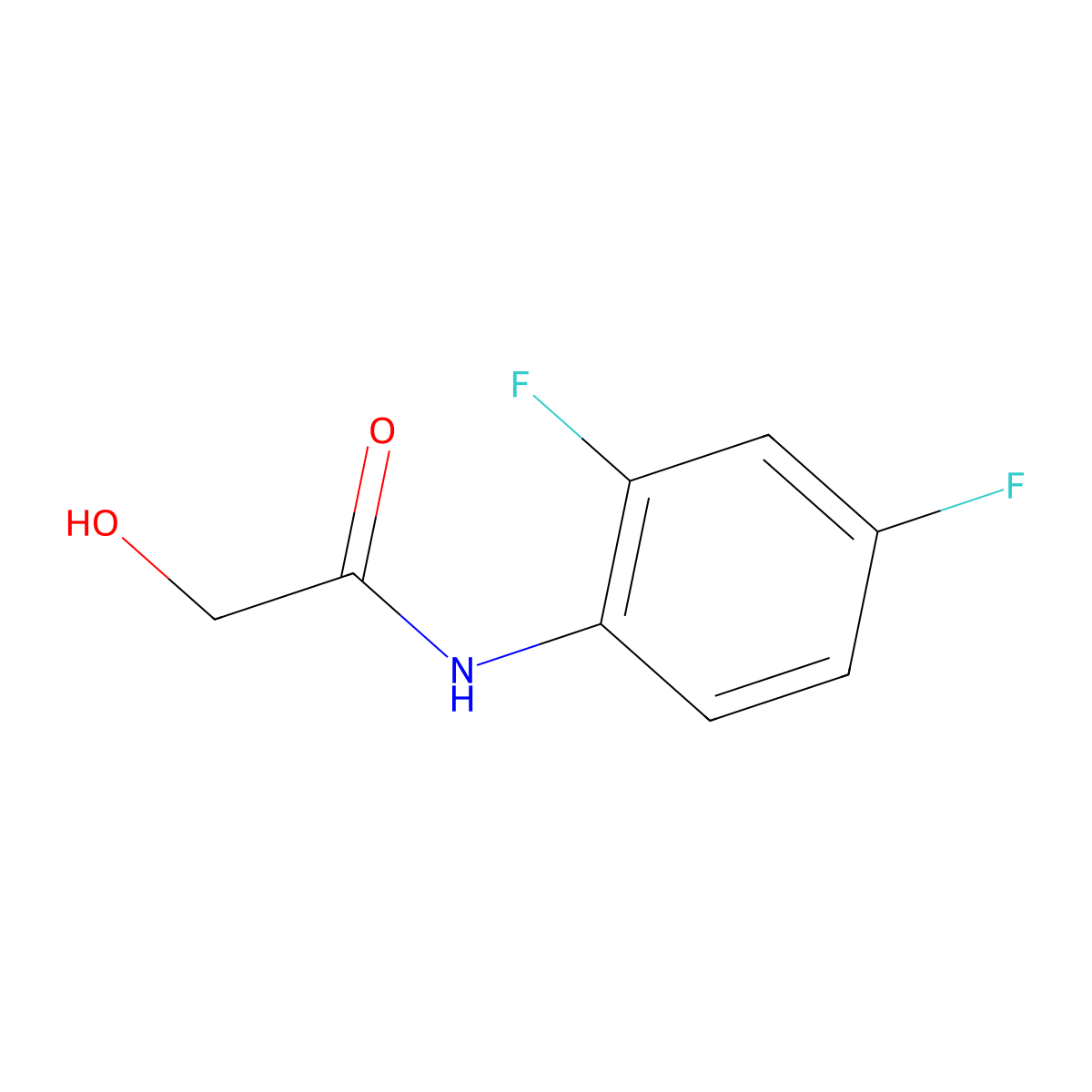 N-(2,4-difluorophenyl)-2-hydroxyacetamide molecular structure, CAS 1155533-58-6