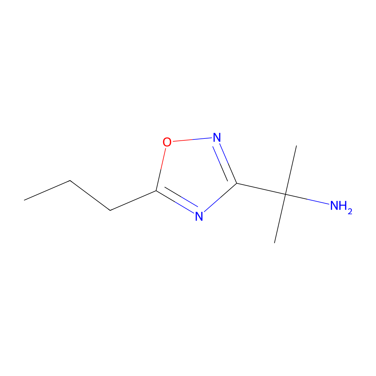 2-(5-Propyl-1,2,4-oxadiazol-3-yl)propan-2-amine molecular structure, CAS 1155534-92-1